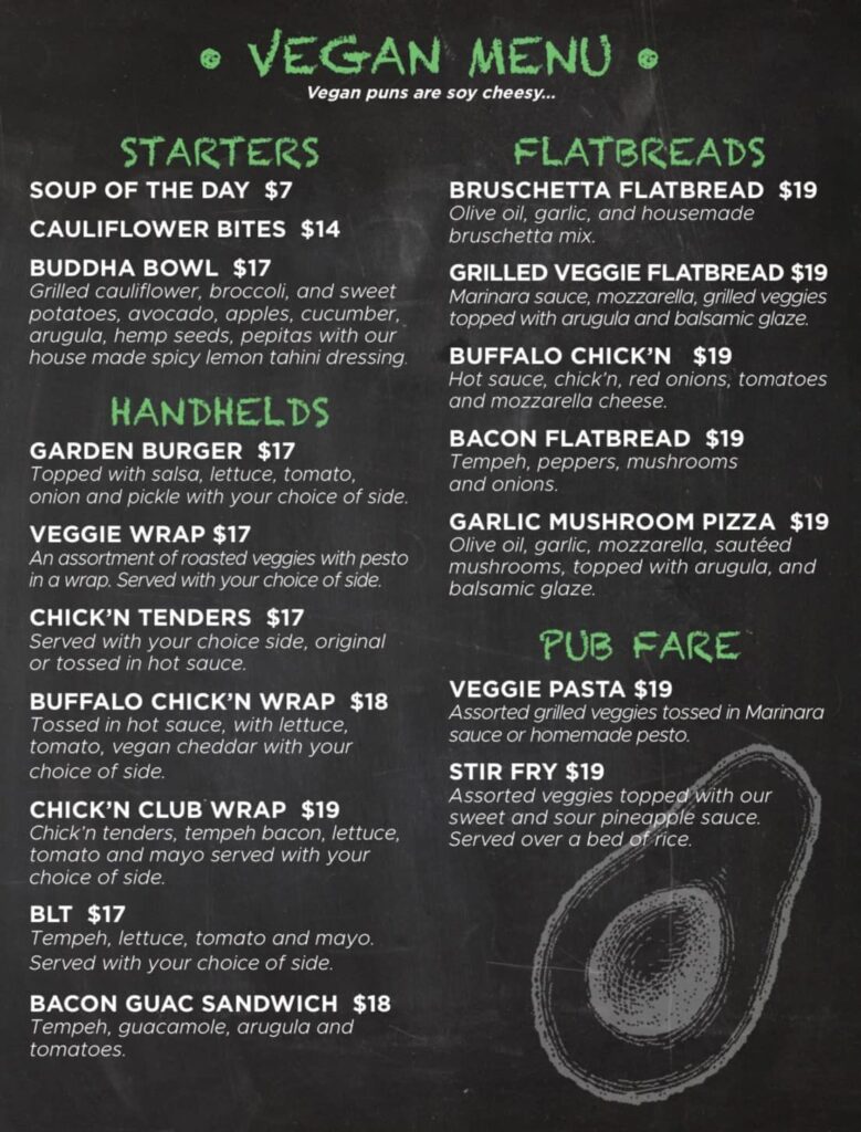 Menu | Fonthill Butcher and Banker